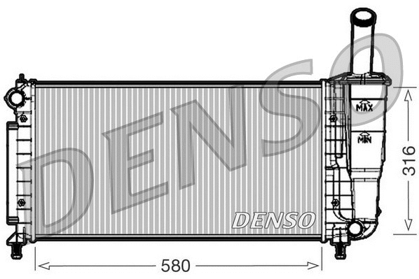 Radiator, engine cooling (DRM09105)