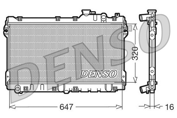 Radiator, engine cooling (DRM44015)