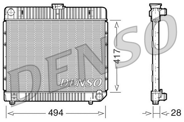 Radiator, engine cooling (DRM17020)