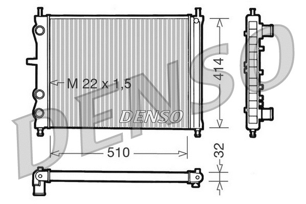 Radiator, engine cooling (DRM09024)