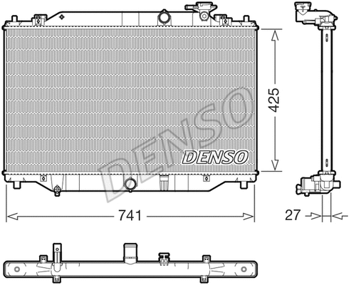 Radiator, engine cooling (DRM44052)