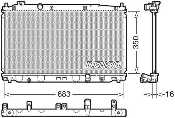Radiator, engine cooling (DRM40035)
