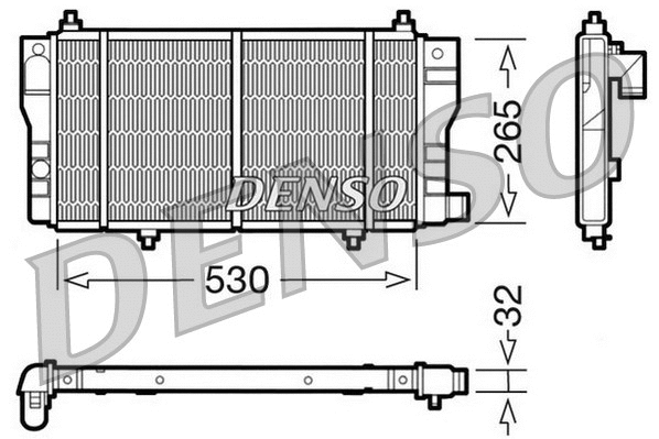 Radiator, engine cooling (DRM07002)