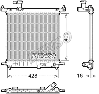 Radiator, engine cooling (DRM46072)