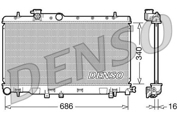 Radiator, engine cooling (DRM36006)