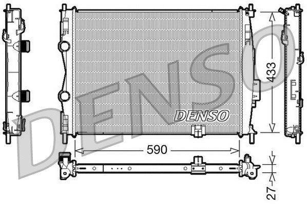 Radiator, engine cooling (DRM46019)
