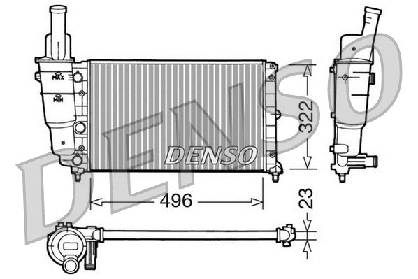 Radiator, engine cooling (DRM13003)