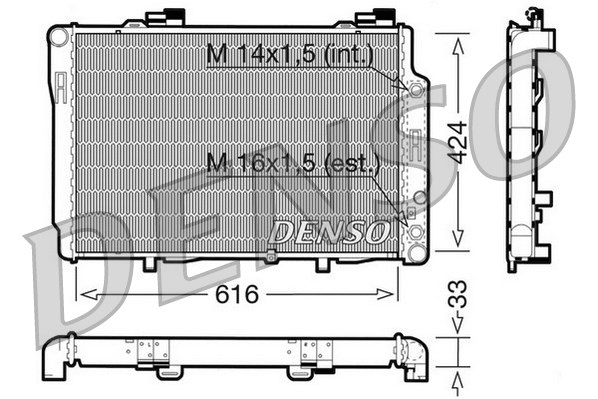 Radiator, engine cooling (DRM17071)