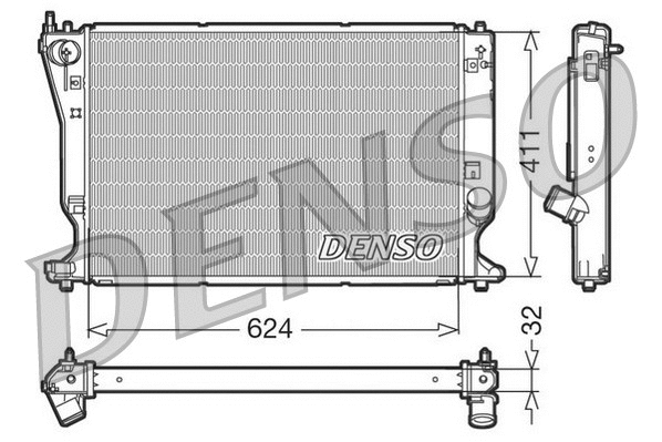 Radiator, engine cooling (DRM50032)