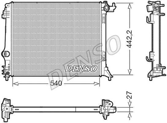 Radiator, engine cooling (DRM23115)