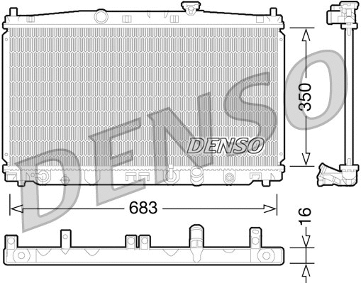 Radiator, engine cooling (DRM40032)