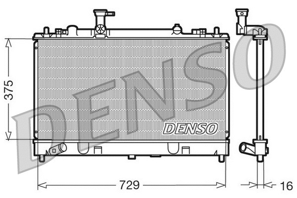 Radiator, engine cooling (DRM44011)
