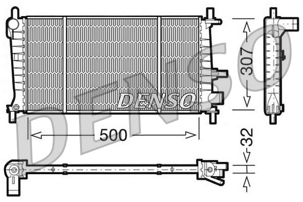Radiator, engine cooling (DRM10041)
