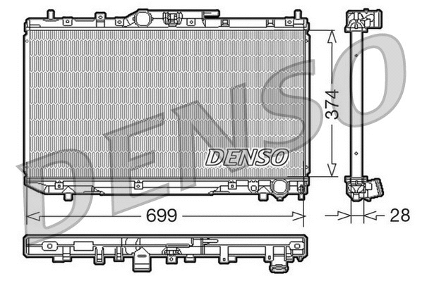 Radiator, engine cooling (DRM50014)