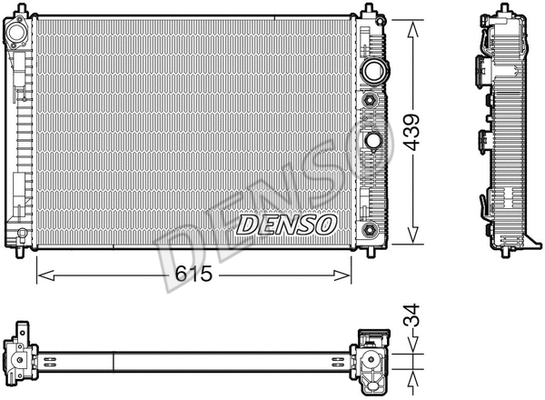 Radiator, engine cooling (DRM46045)