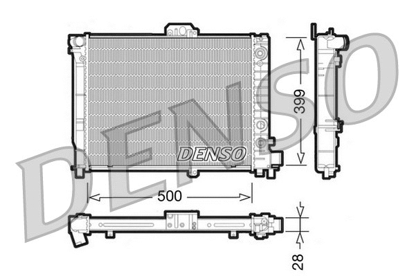Radiator, engine cooling (DRM25008)