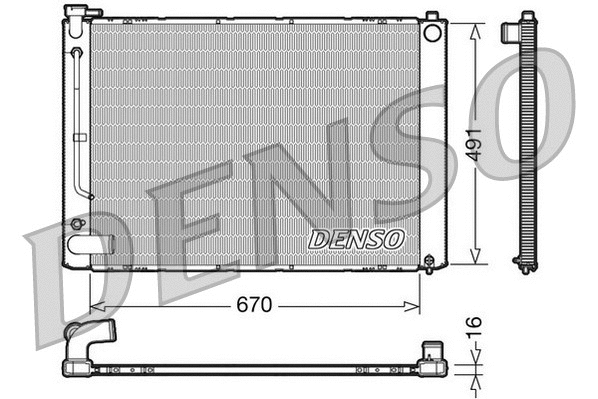 Radiator, engine cooling (DRM50055)