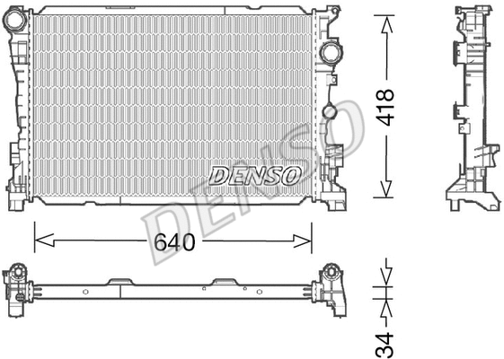 Radiator, engine cooling (DRM17047)
