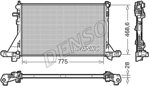 Radiator, engine cooling (DRM23093)