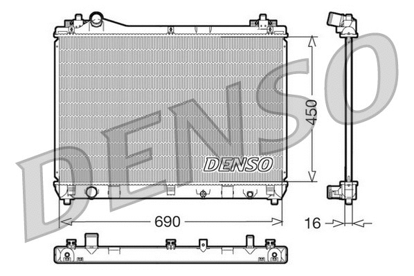 Radiator, engine cooling (DRM47011)