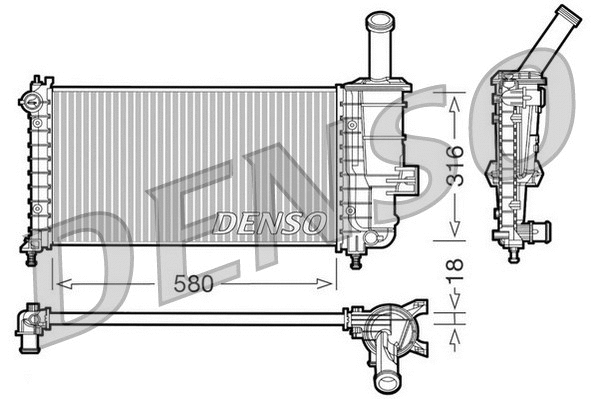 Radiator, engine cooling (DRM09100)