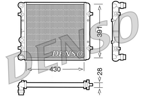 Radiator, engine cooling (DRM32002)