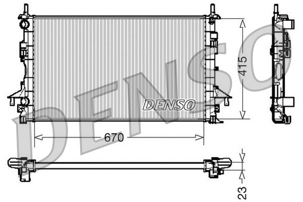 Radiator, engine cooling (DRM23083)