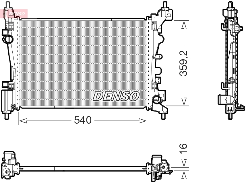 Radiator, engine cooling (DRM20130)