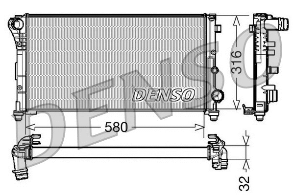 Radiator, engine cooling (DRM09084)