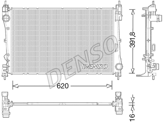 Radiator, engine cooling (DRM13017)