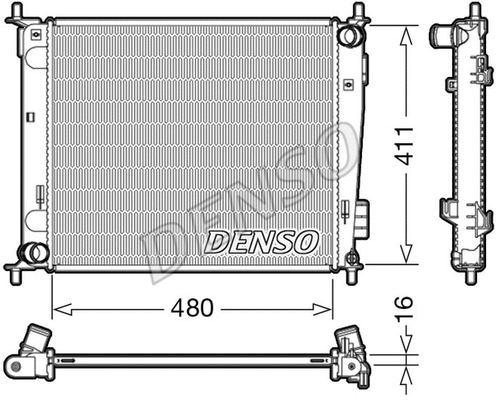 Radiator, engine cooling (DRM43003)