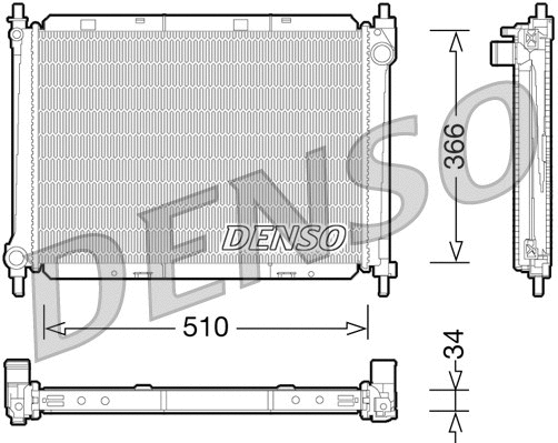 Radiator, engine cooling (DRM46037)