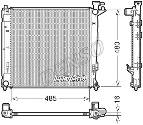 Radiator, engine cooling (DRM41008)