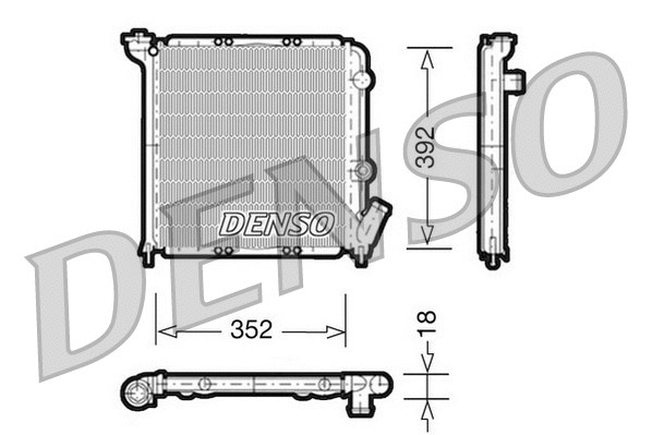 Radiator, engine cooling (DRM23026)