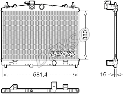 Radiator, engine cooling (DRM46079)