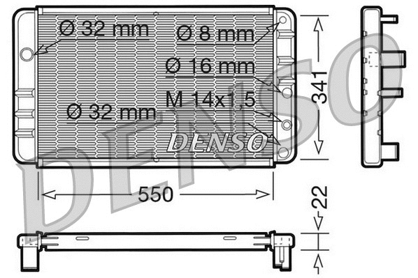 Radiator, engine cooling (DRM33013)