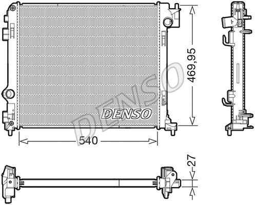 Radiator, engine cooling (DRM46065)