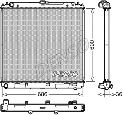 Radiator, engine cooling (DRM46041)