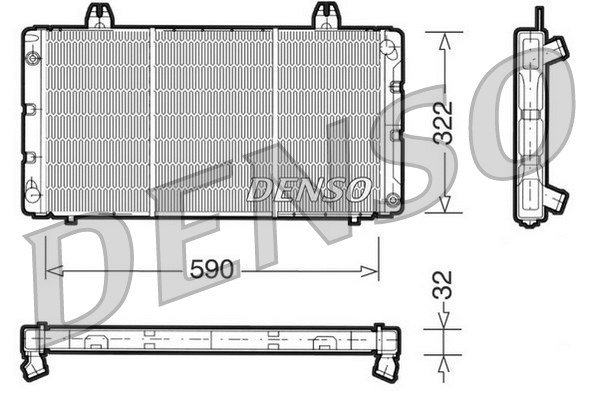 Radiator, engine cooling (DRM25001)