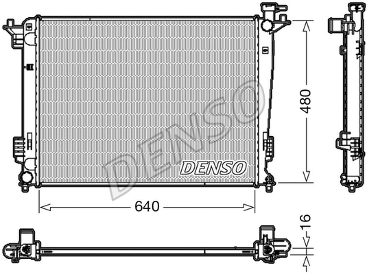 Radiator, engine cooling (DRM41003)