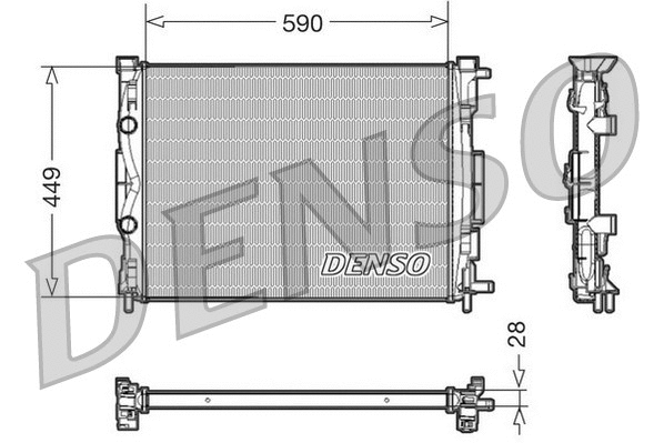 Radiator, engine cooling (DRM23056)