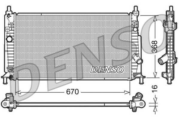 Radiator, engine cooling (DRM44020)