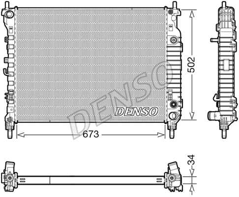 Radiator, engine cooling (DRM20124)
