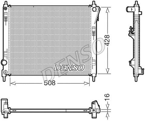 Radiator, engine cooling (DRM46075)