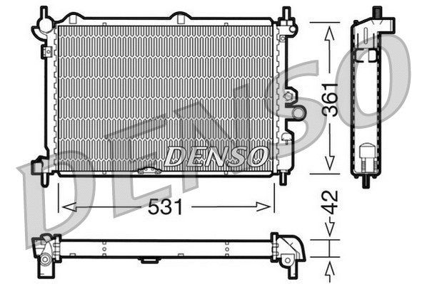 Radiator, engine cooling (DRM20014)