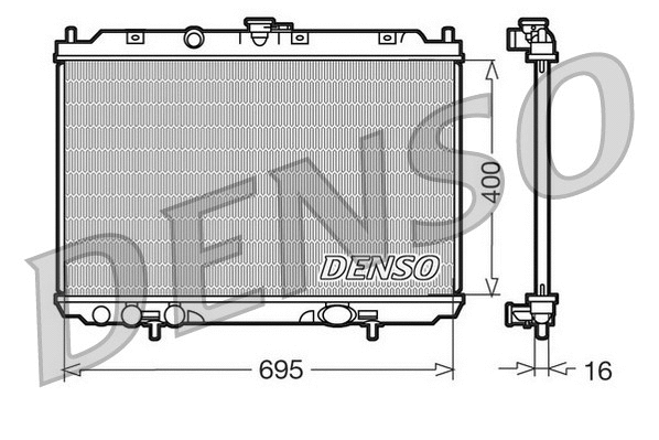 Radiator, engine cooling (DRM46013)