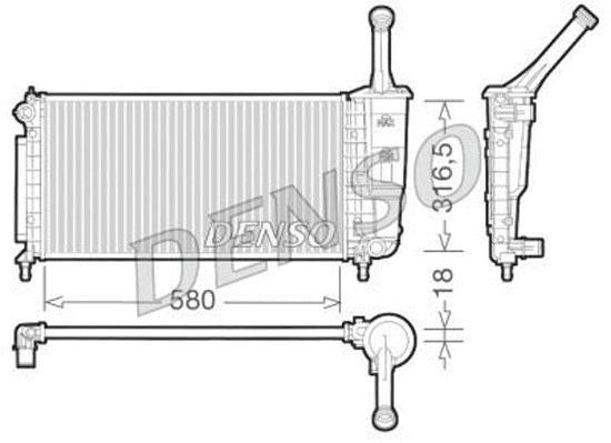 Radiator, engine cooling (DRM13013)