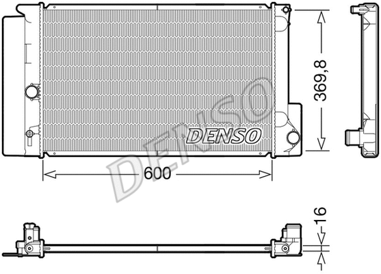 Radiator, engine cooling (DRM50126)