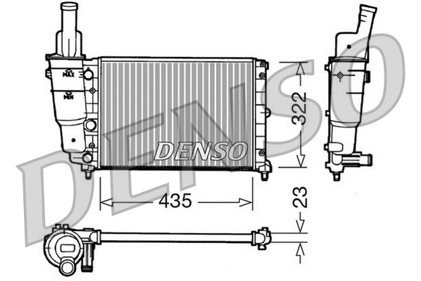 Radiator, engine cooling (DRM09095)