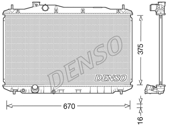 Radiator, engine cooling (DRM40040)